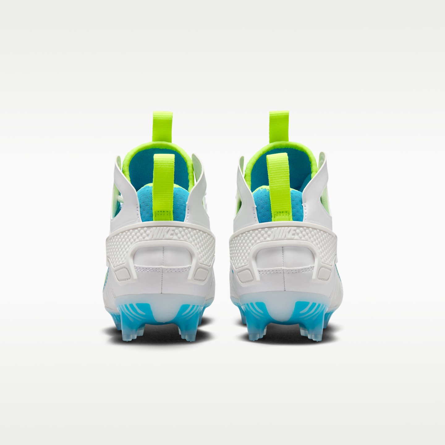Женские бутсы Nike Huarache 9 Elite Mid LAX SE Lacrosse, цвет: Белый / Яркий синий — фото 6