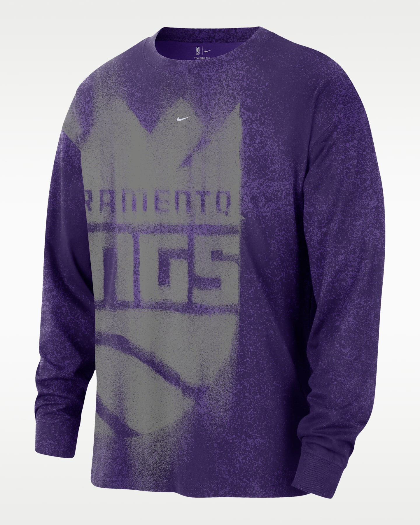 Мужская футболка Nike Sacramento Kings Essential Anthem Long-Sleeve Basketball, цвет: Фиолетовый — фото 3