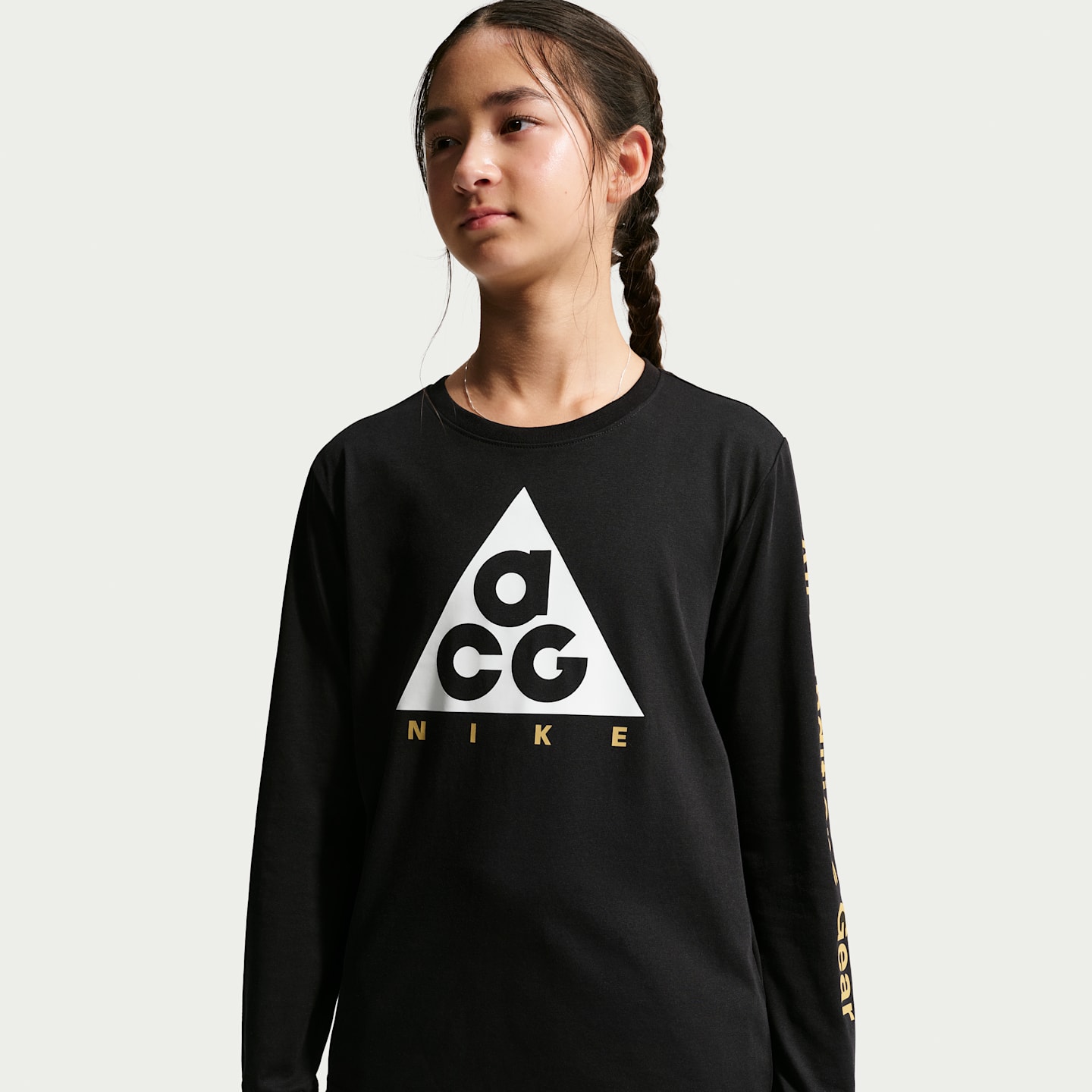Детская футболка с длинным рукавом Nike ACG Dri-FIT, цвет: Чёрный — фото 2