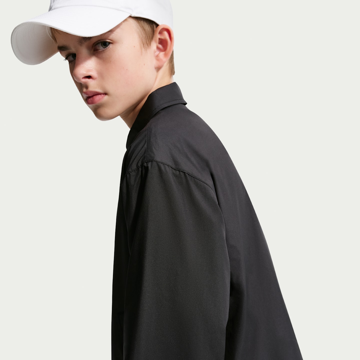 Детская куртка Nike Sportswear Club Repel Coaches' Jacket, цвет: Чёрный / Белый — фото 5