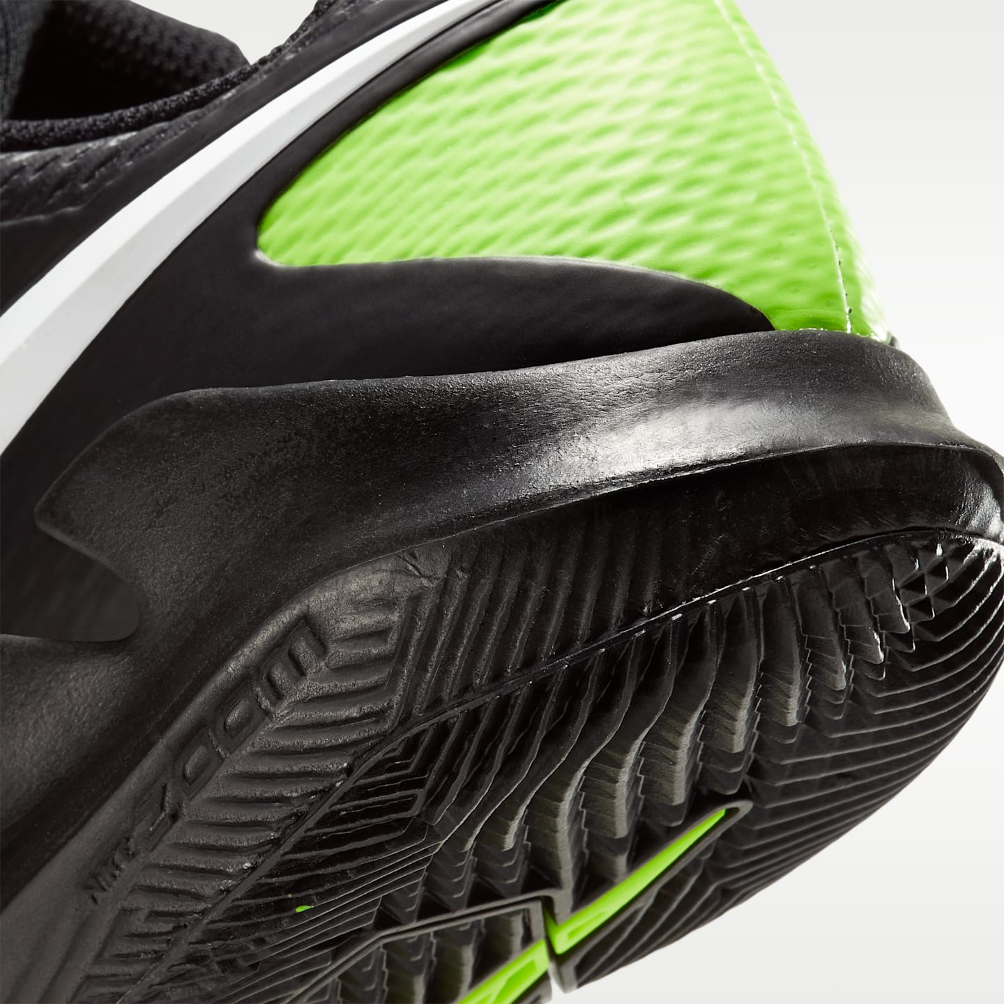 Детские кроссовки Nike NikeCourt Jr. Vapor X Tennis Shoes, цвет: Чёрный / Кислотно-жёлтый — фото 8