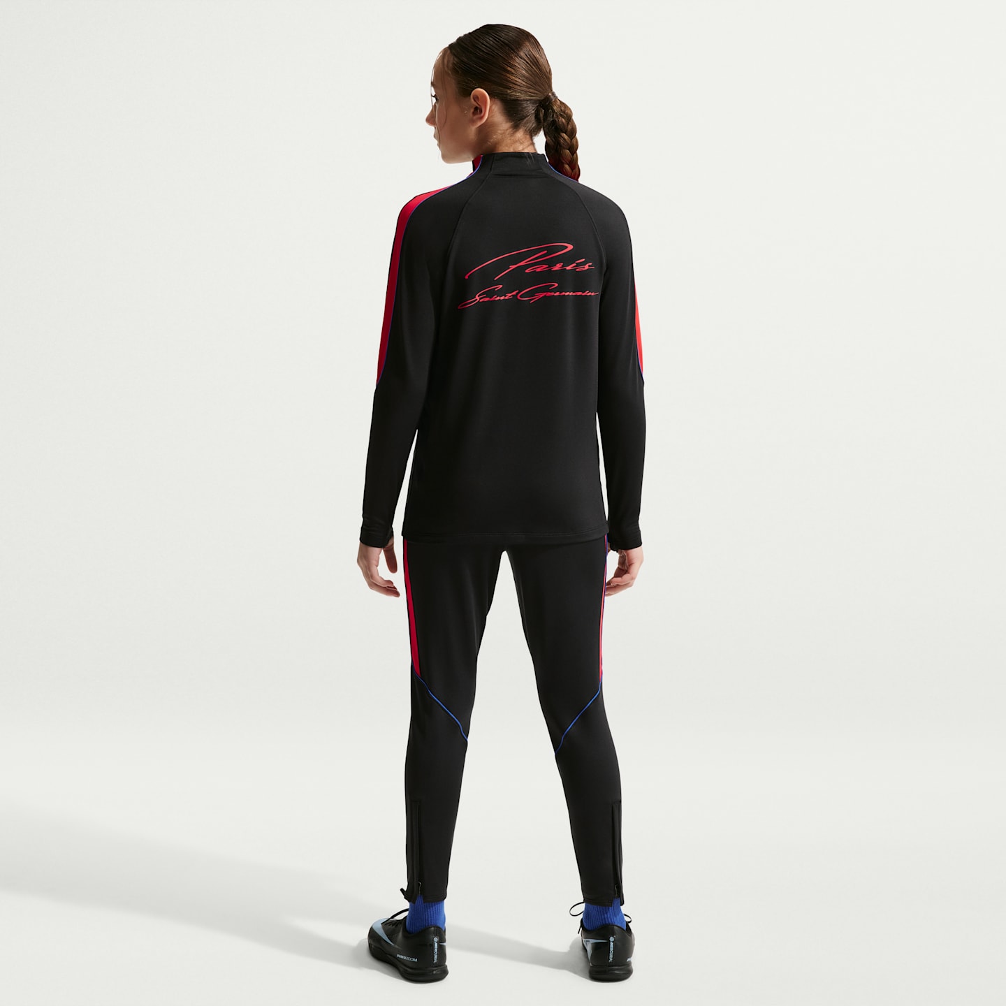 Детские футбольные трикотажные брюки Nike Paris Saint-Germain Strike Dri-FIT, цвет: Чёрный / Красный — фото 7