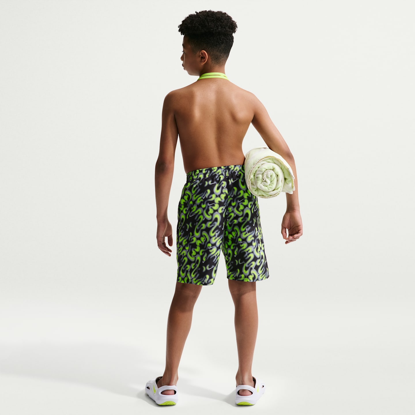 Детские плавательные шорты Nike Swim Breaker для мальчиков, 7", со вшитыми трусами, цвет: Чёрный — фото 5