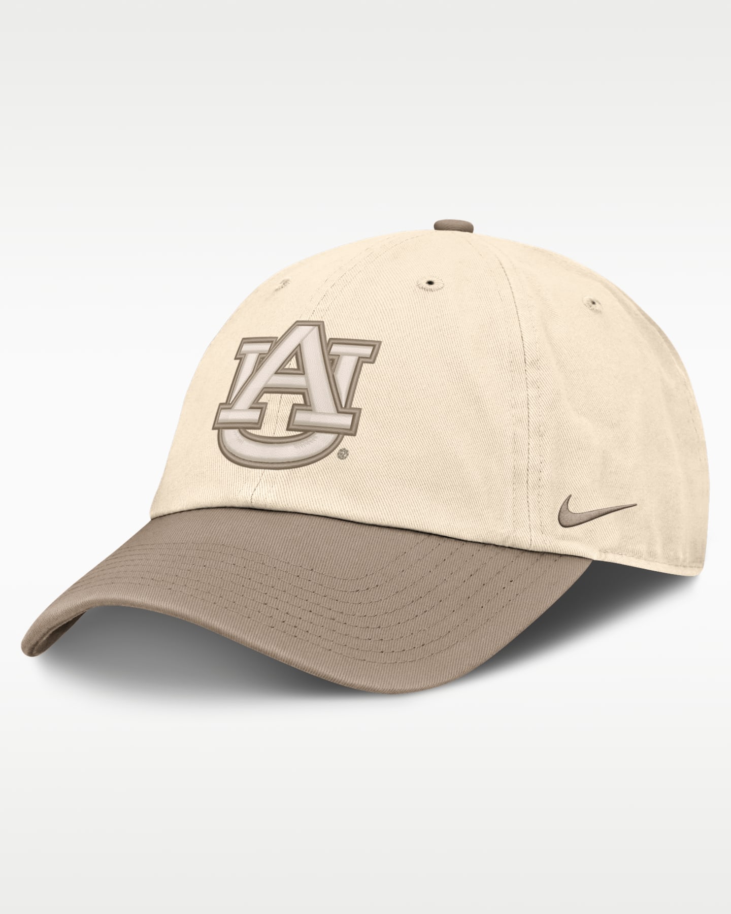 Мужская регулируемая бейсболка Nike Auburn Natural Club College, цвет: Натуральный / Хаки — фото 3