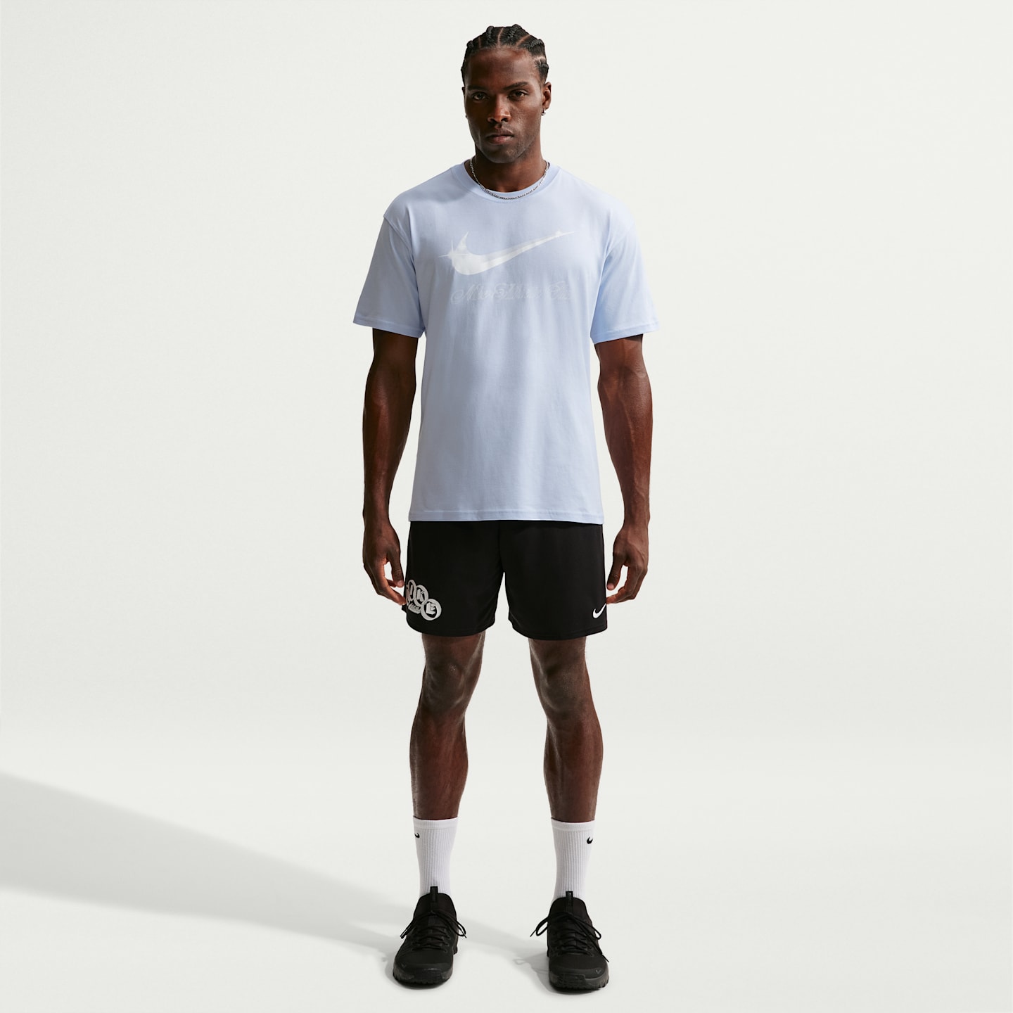 Мужская футболка Nike N.A.C, цвет: Синий / Белый — фото 4