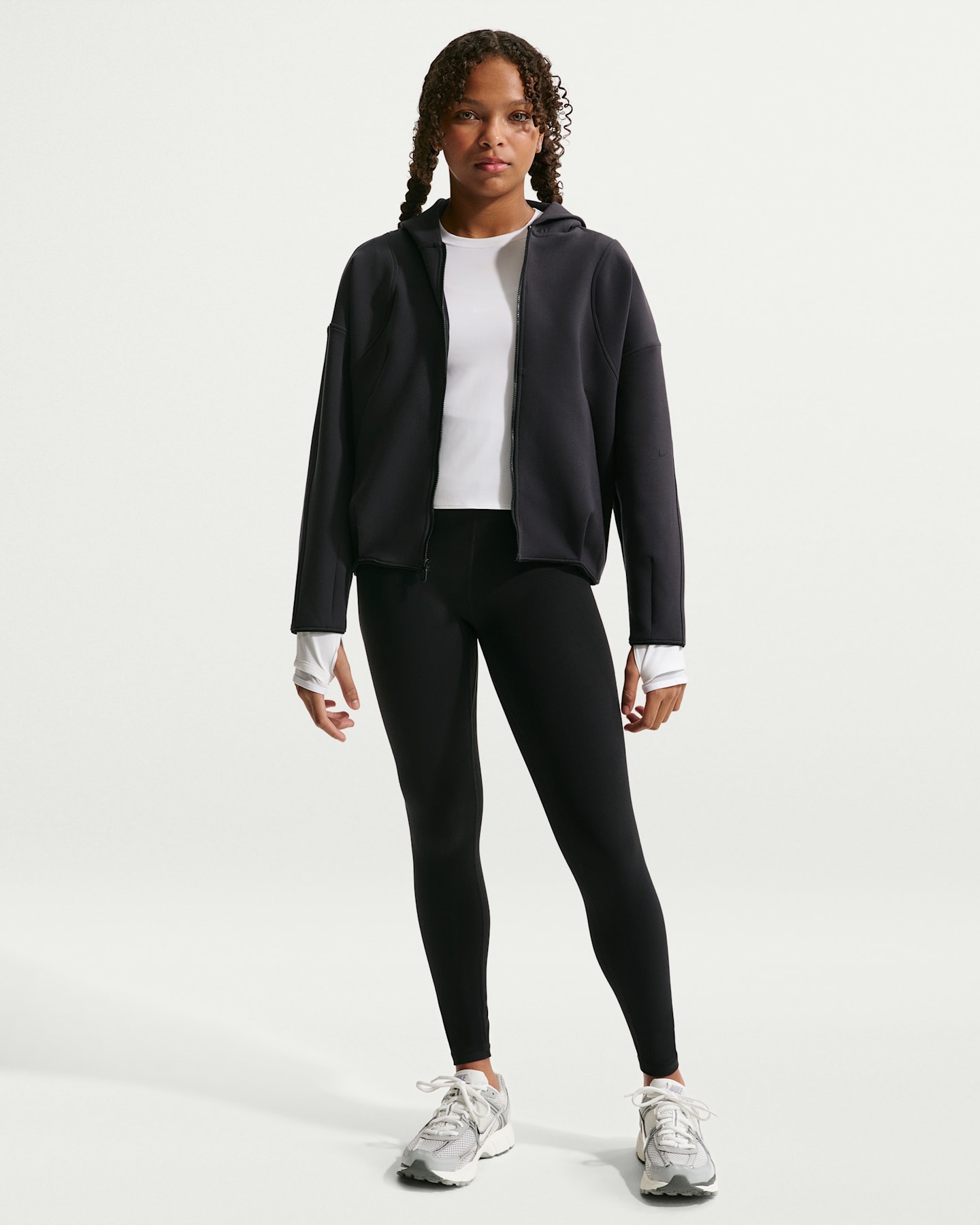 Леггинсы Nike Mavn High-Waisted Full-Length Leggings для девочек, цвет: Чёрный — фото 6