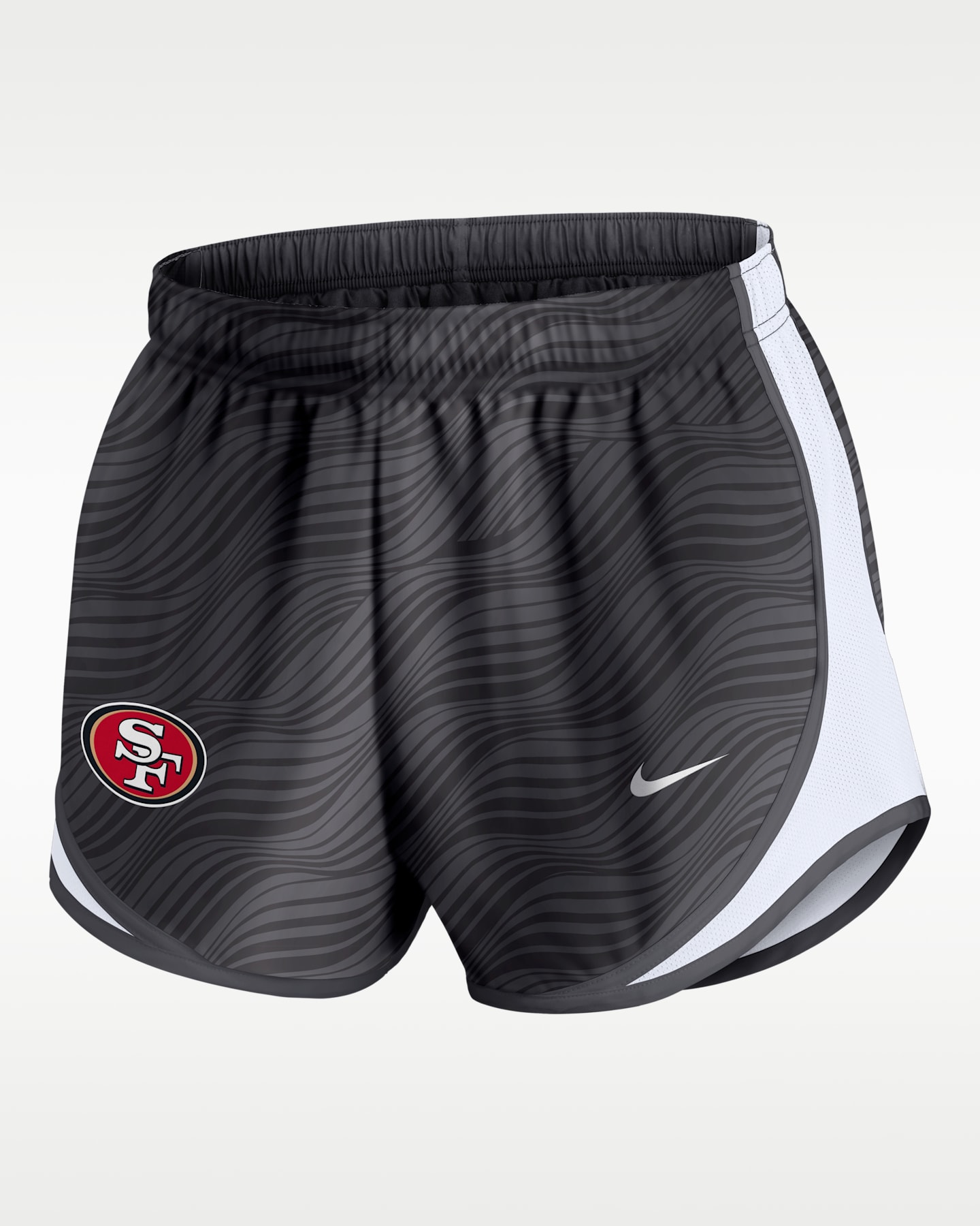 Женские шорты Nike San Francisco 49ers Tempo Dri-FIT NFL, цвет: Антрацитовый / Белый — фото 3