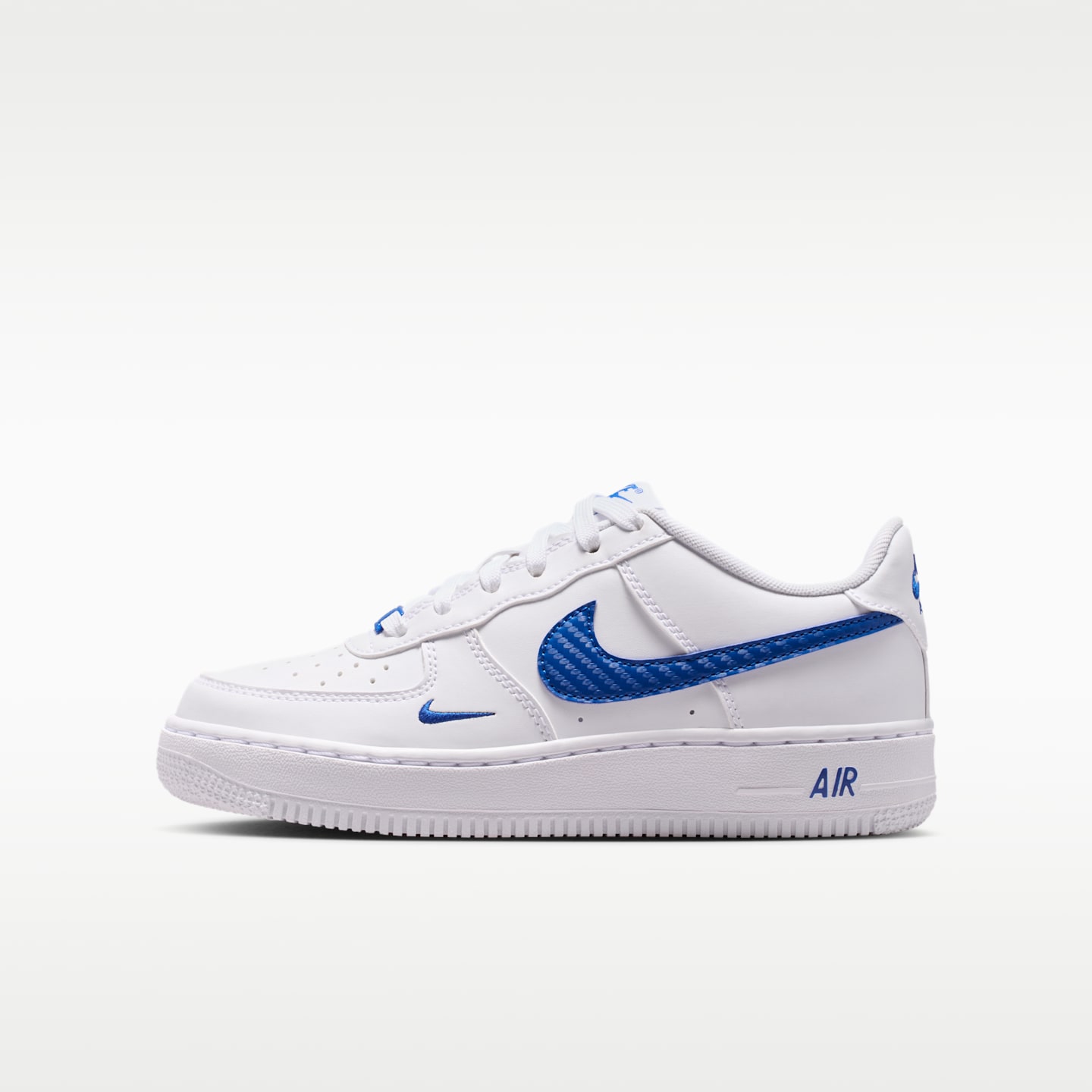 Детские кроссовки Nike Air Force 1 Tech Essential, цвет: Белый / Королевский синий