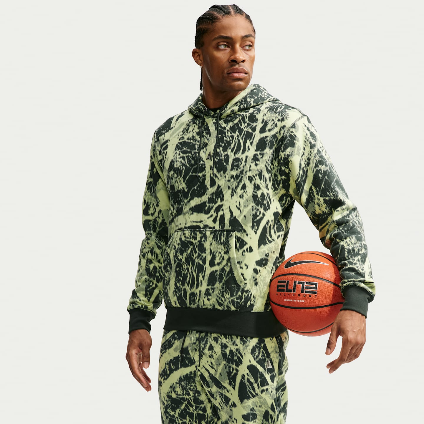 Мужские баскетбольные флисовые брюки с манжетами Nike Ja, цвет: Чёрный еловый — фото 4