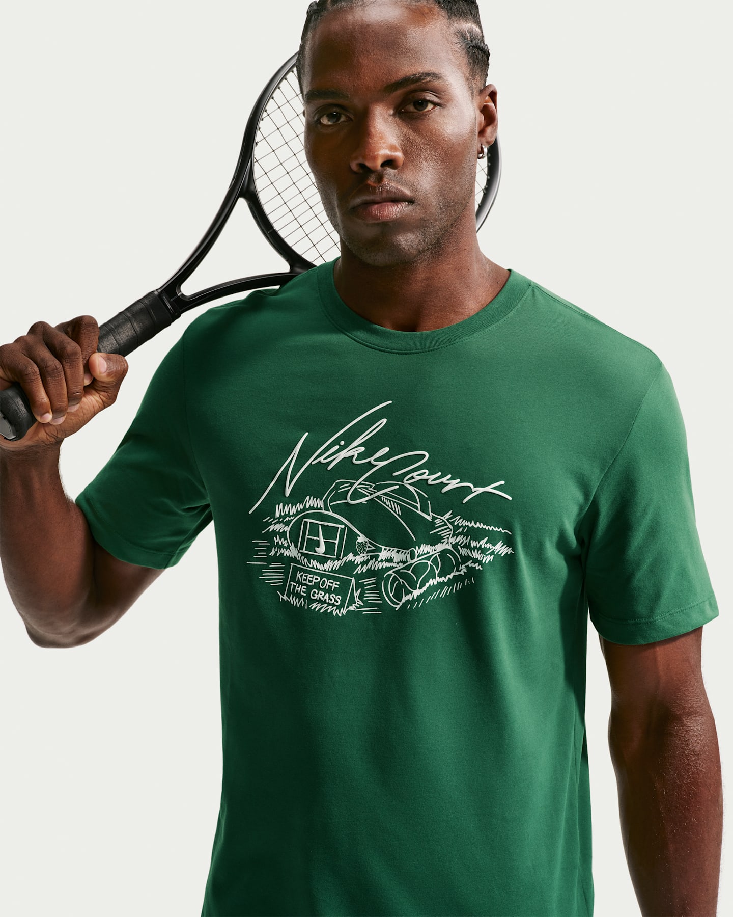 Мужская теннисная футболка Nike Dri-FIT, цвет: Зелёный — фото 6