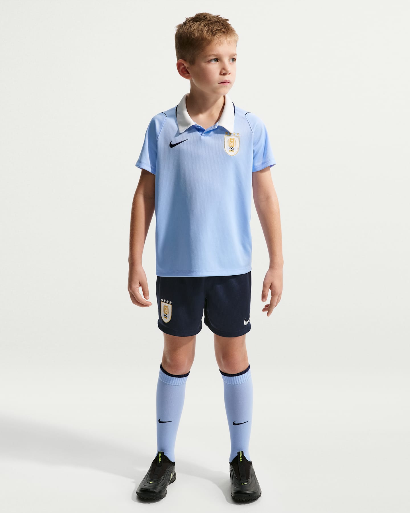 Детский футбольный комплект Nike Uruguay 2026 Stadium Home из 3 предметов, цвет: Королевский синий / Обсидиановый — фото 9