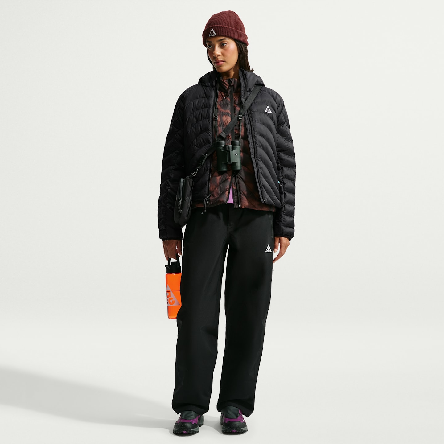 Женская куртка с капюшоном Nike ACG Lava Flow Therma-FIT ADV, цвет: Чёрный / Снежный белый — фото 4
