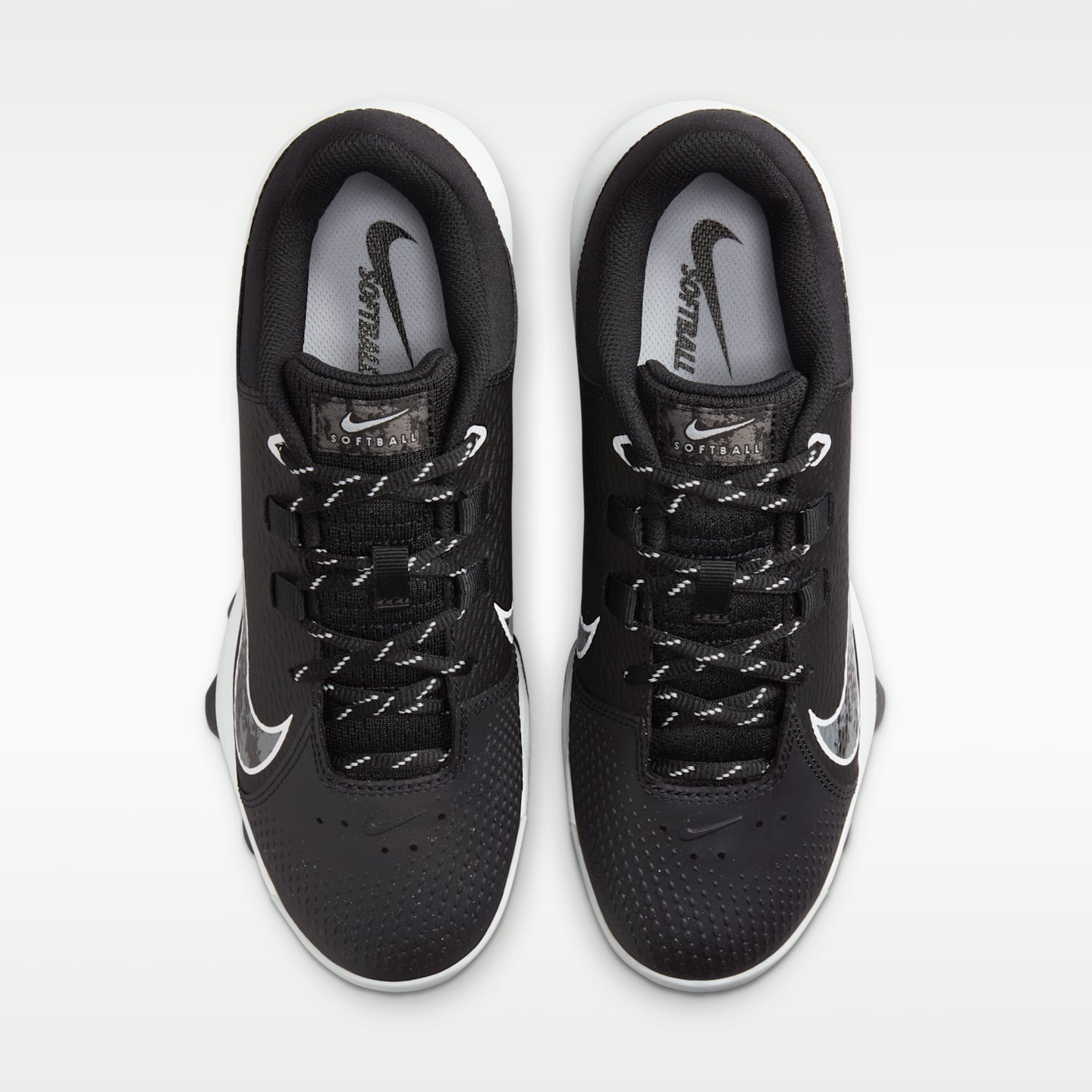Женские бутсы Nike Hyperdiamond 4 Pro MCS Softball Cleats, цвет: Чёрный / Чистый платиновый — фото 4