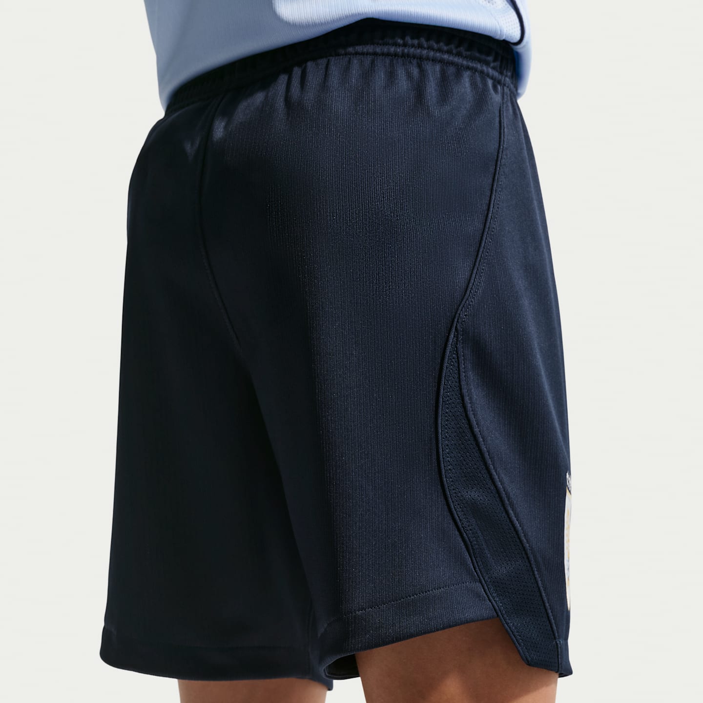 Детские шорты Nike Uruguay 2026 Stadium Home Dri-FIT Soccer Replica, цвет: Обсидиановый / Снежный белый — фото 3
