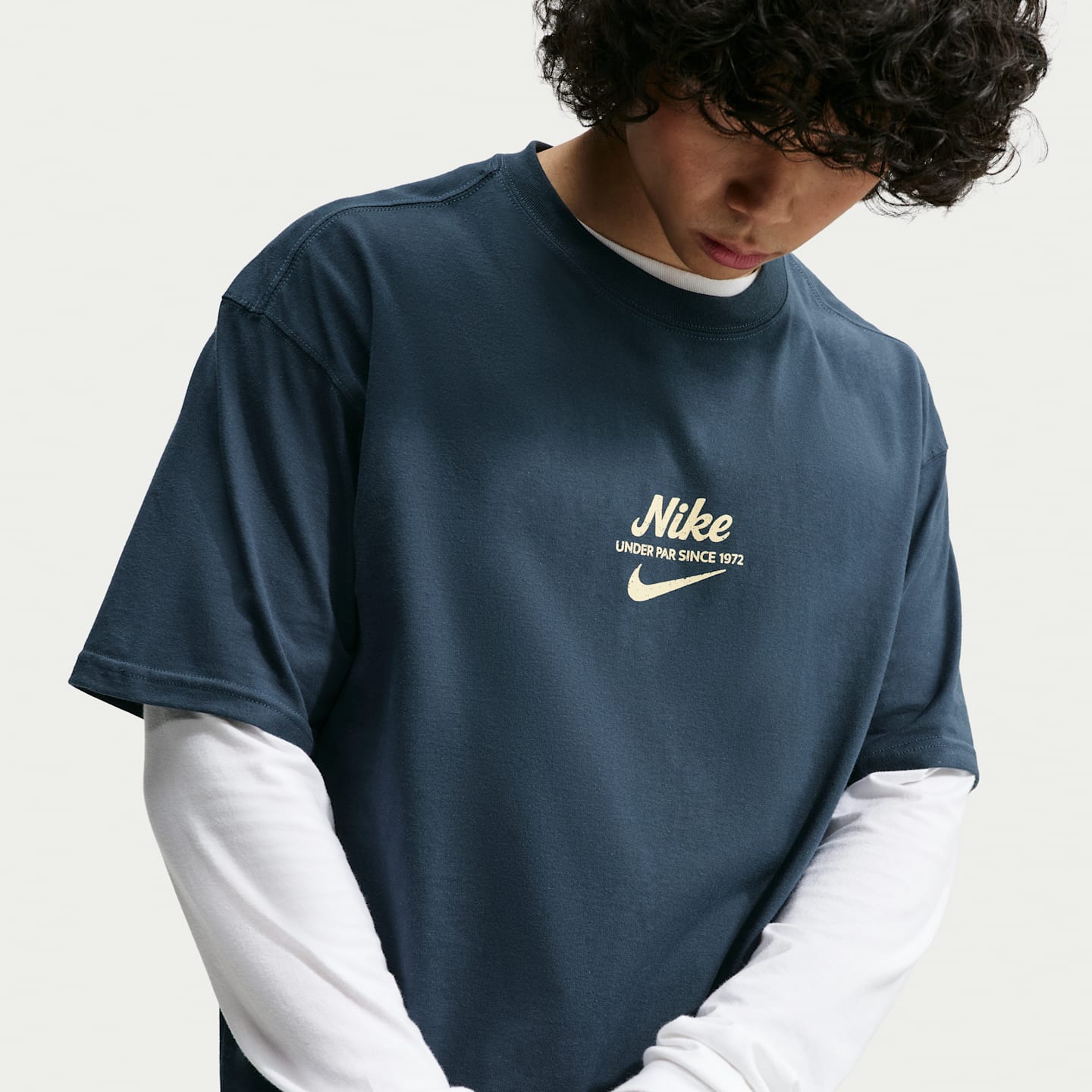 Мужская футболка Nike Sportswear, цвет: Тёмно-синий — фото 3