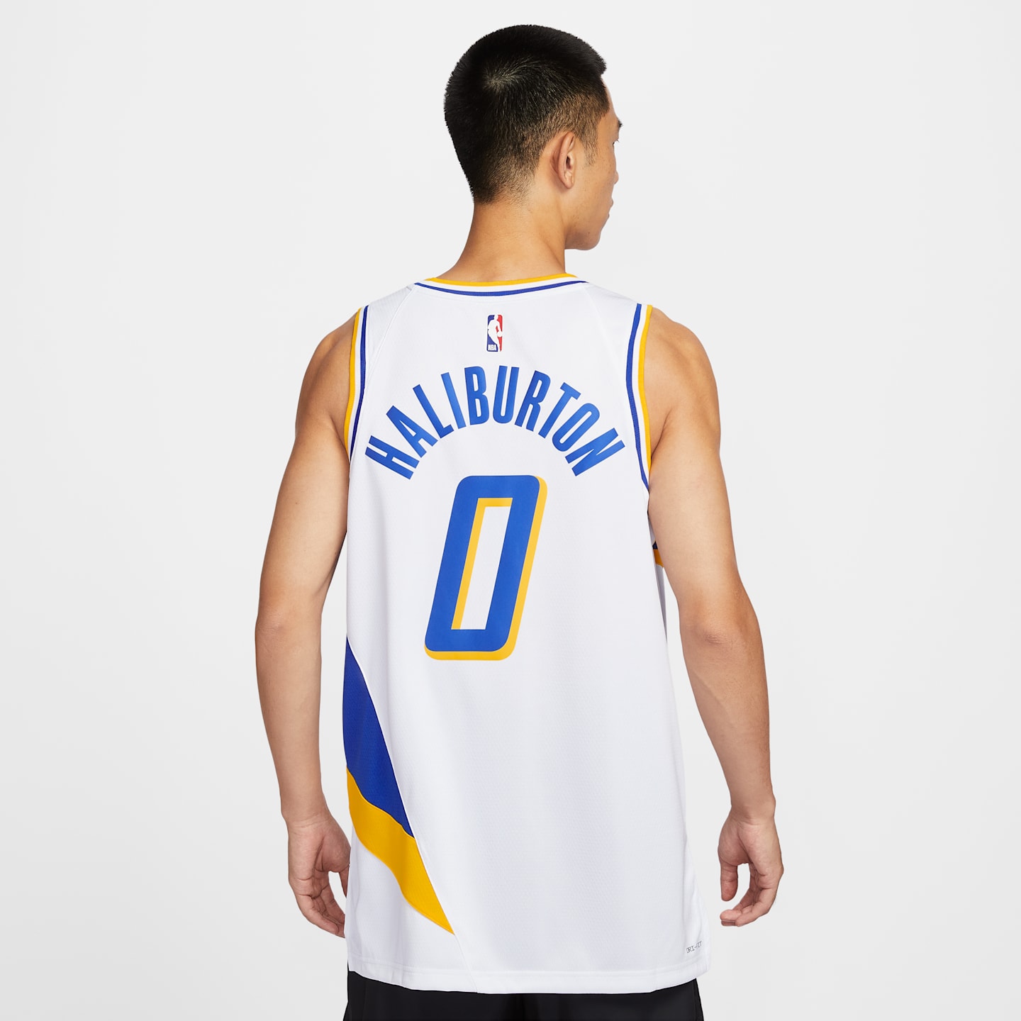 Мужской топ Nike Tyrese Haliburton Indiana Pacers City Edition NBA Swingman Jersey, цвет: Белый — фото 2