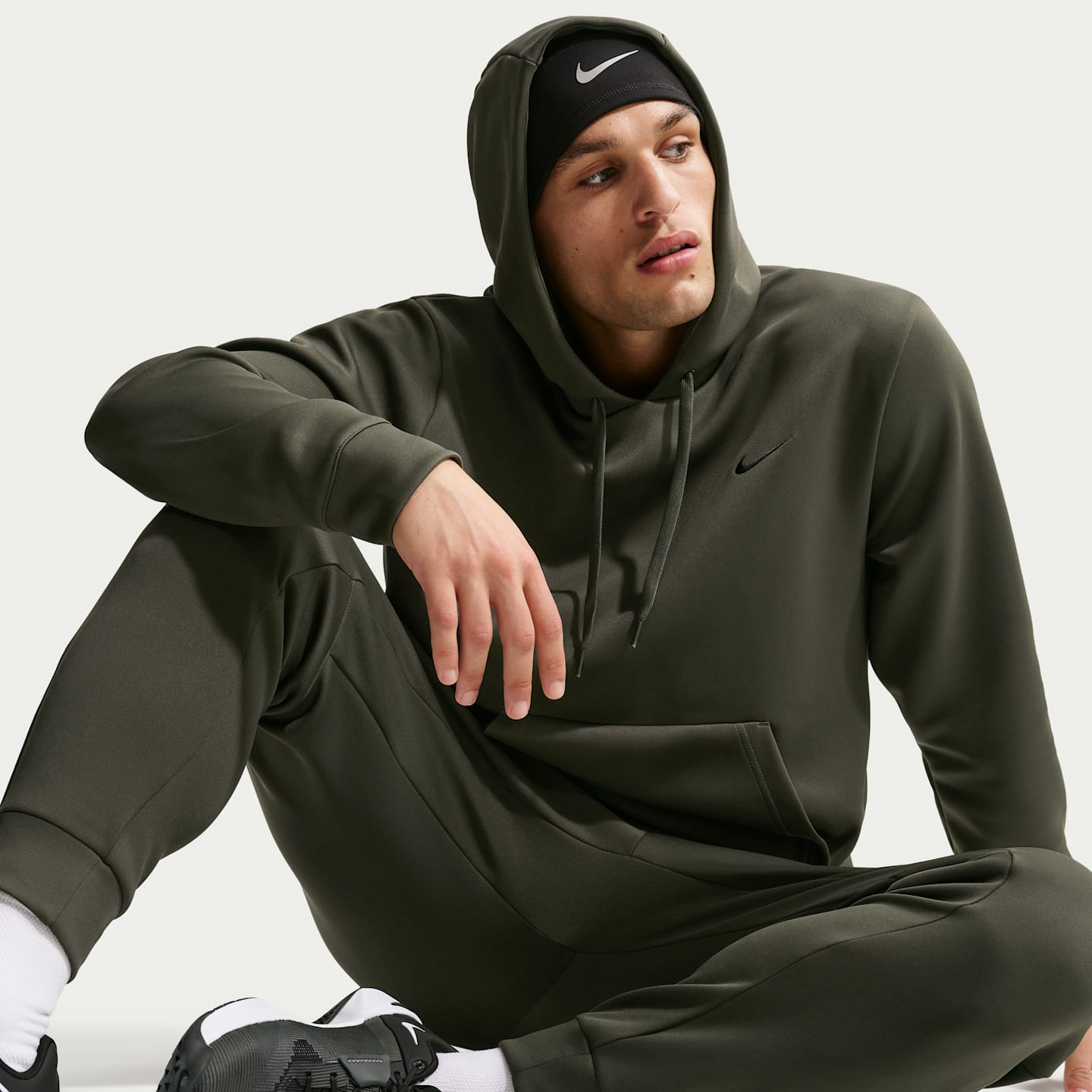Мужское худи-пуловер Nike Flex Dri-FIT с УФ-защитой, цвет: Чёрный — фото 3