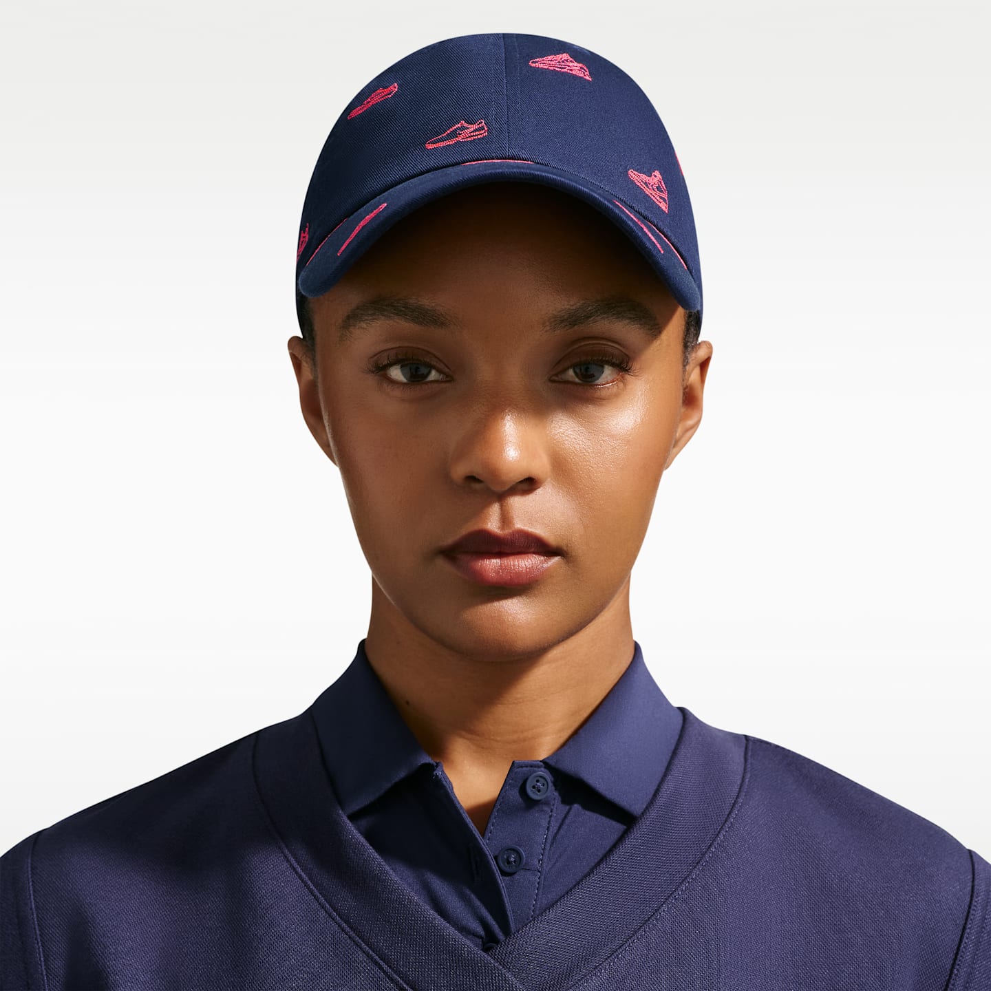 Кепка для гольфа Nike Club неструктурированная, цвет: Тёмно-синий / Hot Lava — фото 3