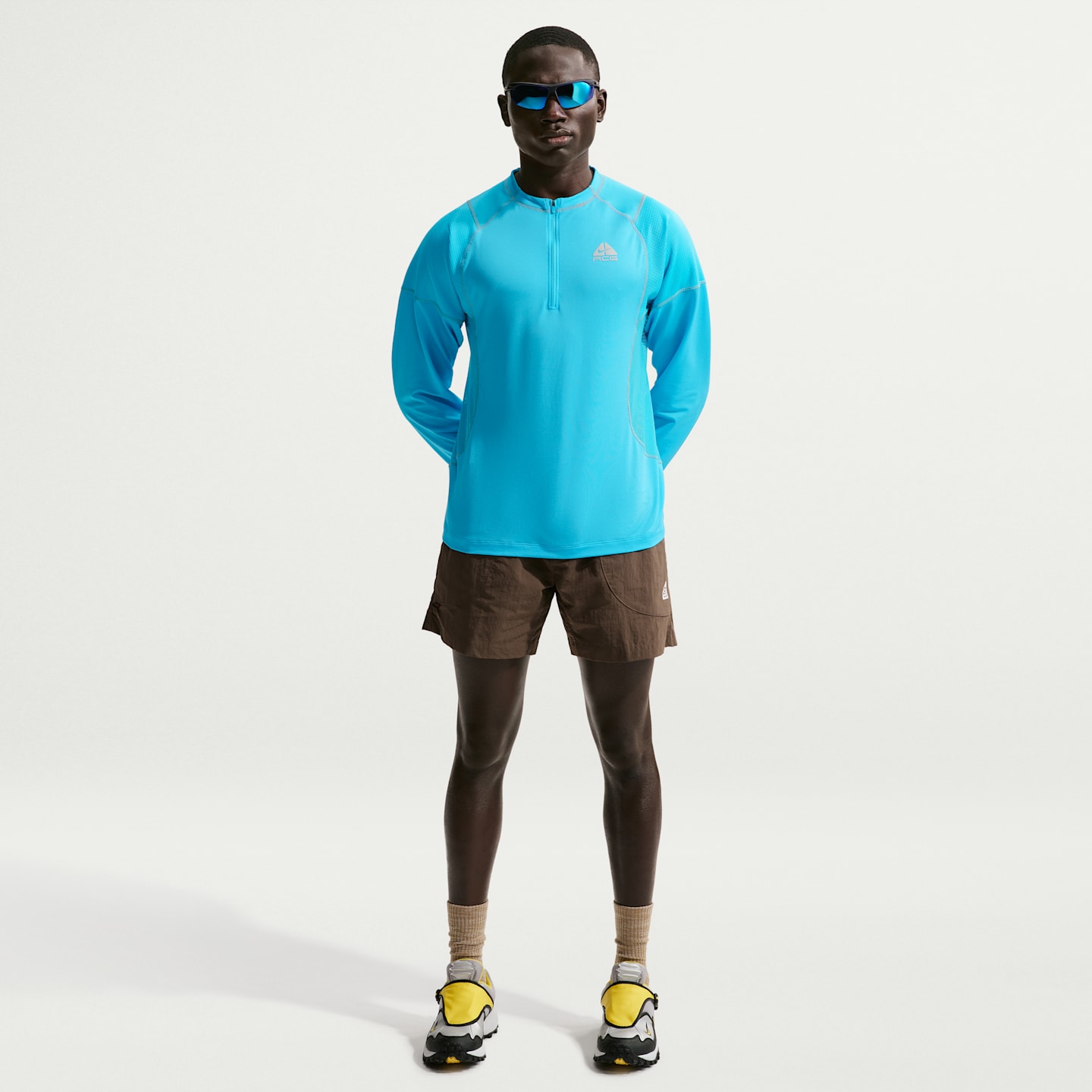 Женский лонгслив Nike ACG Vault Dri-FIT, цвет: Синий / Еловый туманный — фото 4