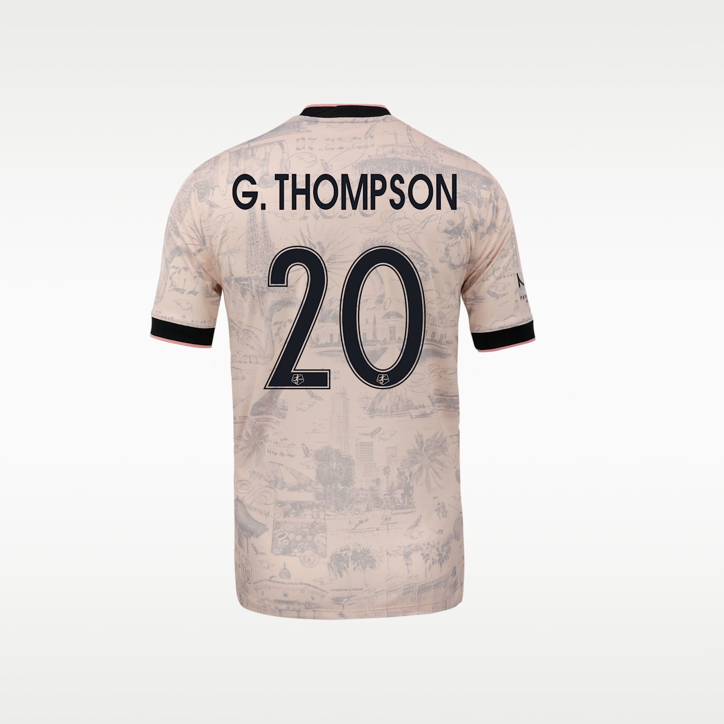 Мужская футбольная джерси Nike Giselle Thompson Angel City FC 2025 Stadium Away Replica, цвет: Розовый / Серый — фото 2