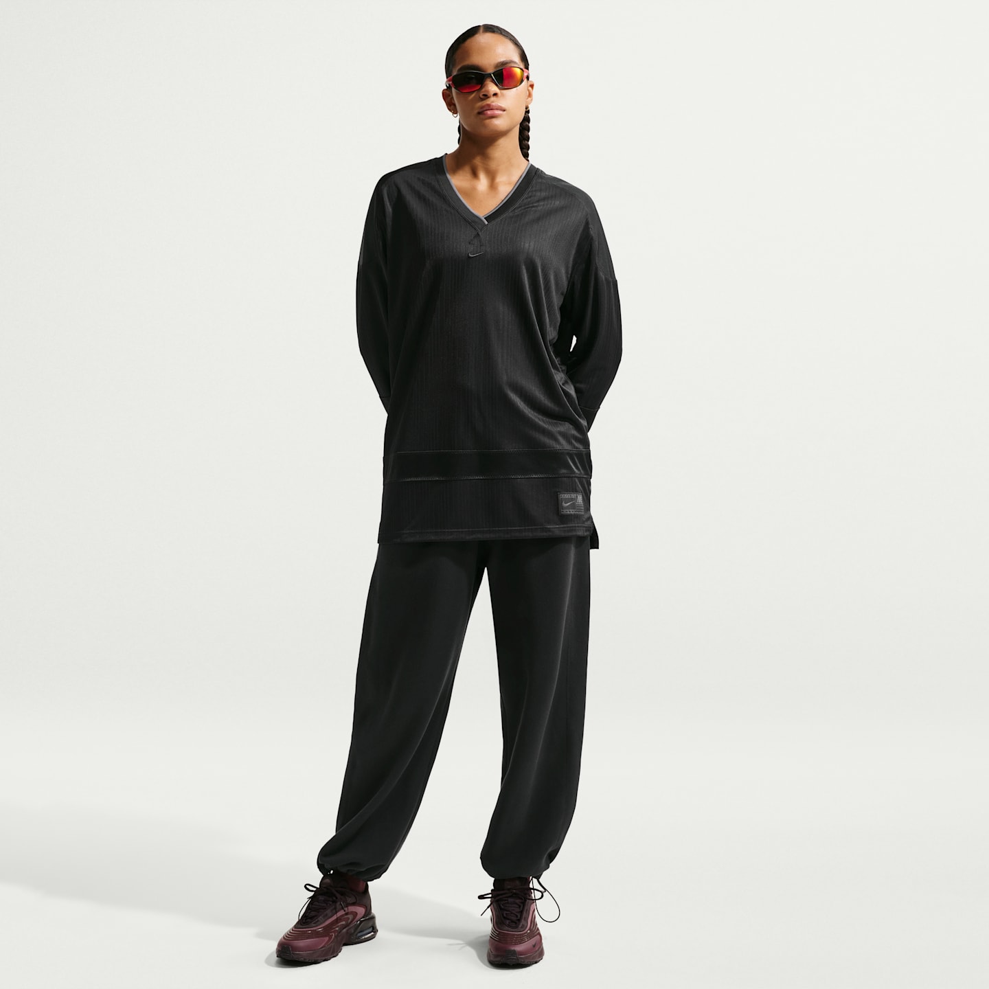 Женский топ Nike Sportswear Oversized Jersey Tunic, цвет: Чёрный — фото 4