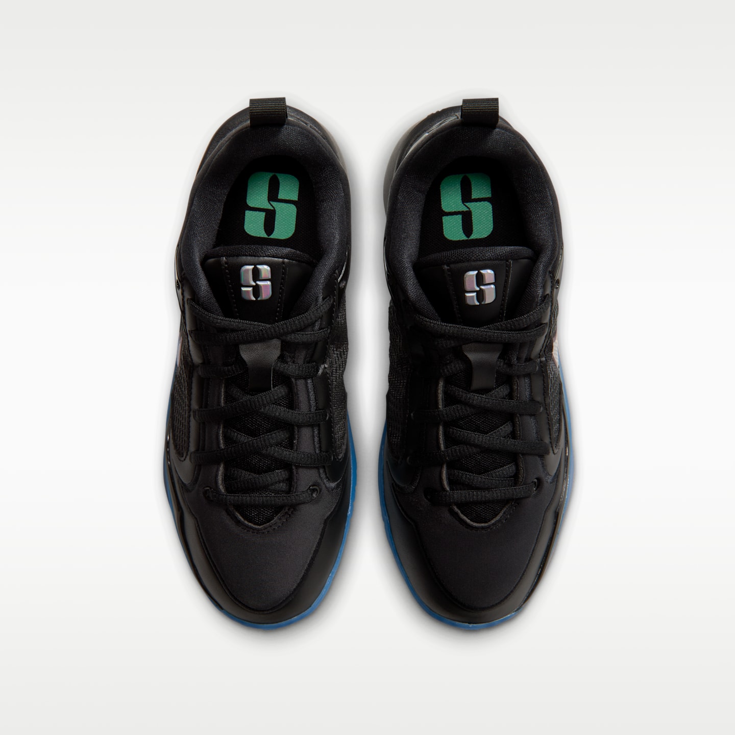 Детские кроссовки Nike Sabrina 4 "Limelight Glow" Little Kids' Basketball, цвет: Чёрный / Синий сияющий — фото 4