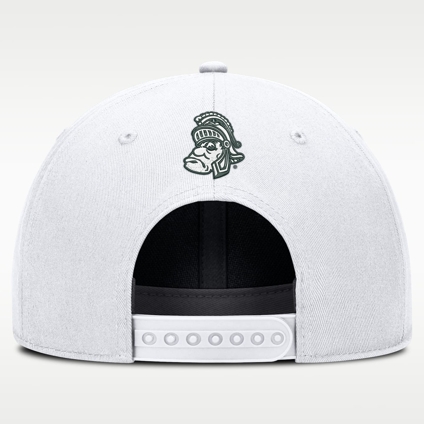 Мужская кепка A-Frame Nike Dri-FIT College Michigan State Legacy Letter & Location Rise, цвет: Белый / Зелёный — фото 2