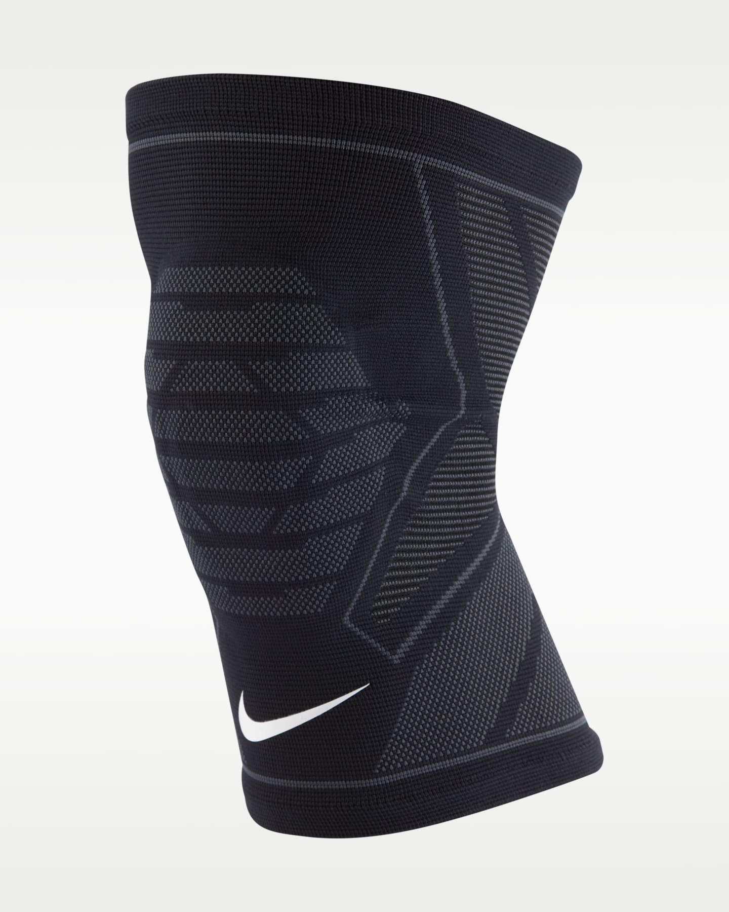 Вязаный суппорт для колена Nike Pro, цвет: Чёрный / Антрацитовый — фото 3
