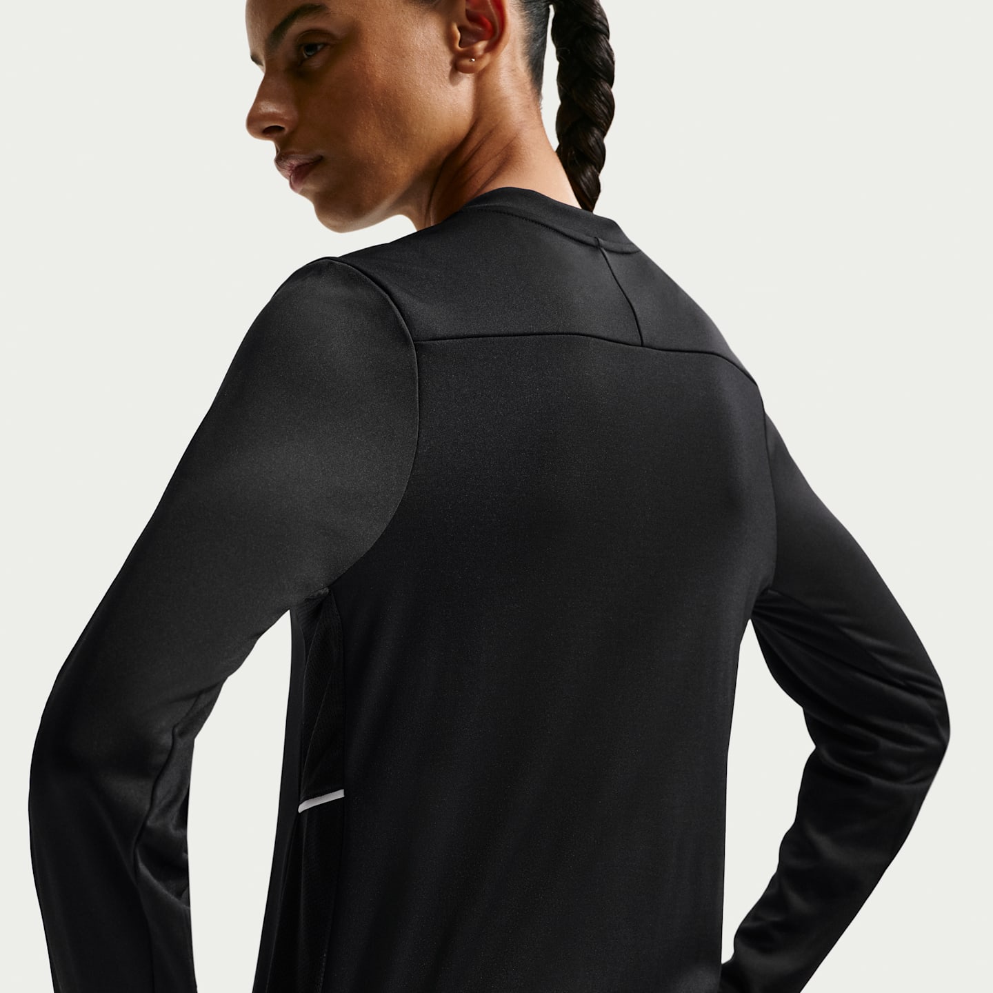 Женский футбольный лонгслив Nike Academy Dri-FIT, цвет: Чёрный / Белый — фото 2