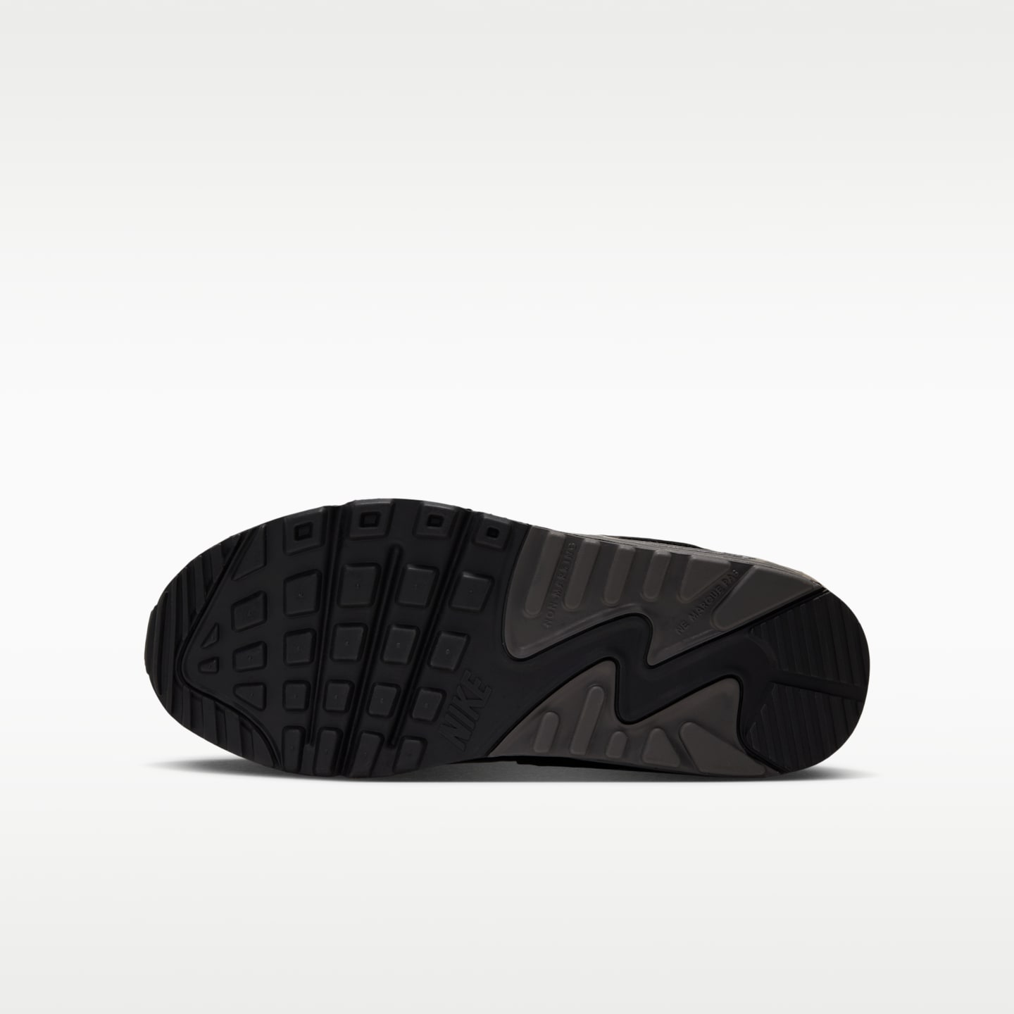 Детские кроссовки Nike Air Max 90 SE, цвет: Чёрный / Серебряный — фото 2