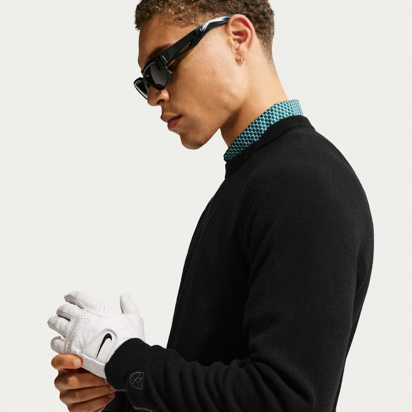 Мужской топ Nike Tailored Performance Crew-Neck Golf Crew-Neck Top, цвет: Чёрный / Антрацитовый — фото 3