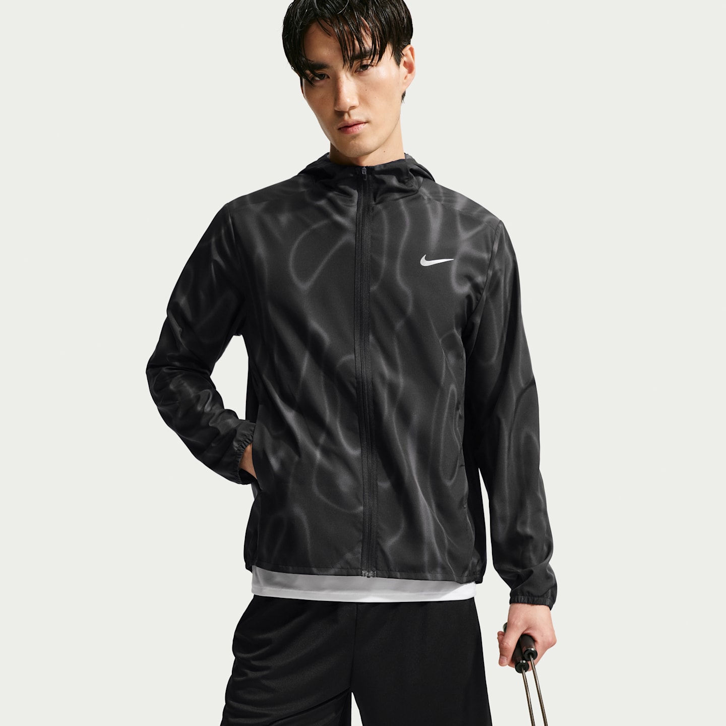 Мужская куртка Nike Form Dri-FIT Versatile Hooded, цвет: Чёрный — фото 1