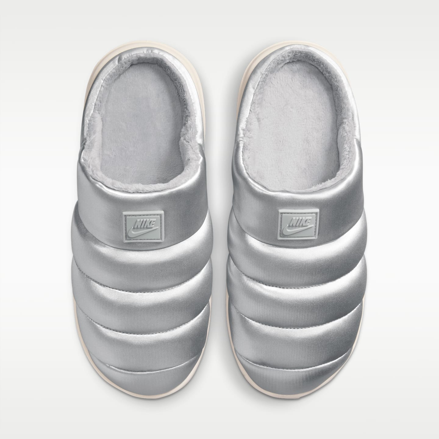 Женские тапочки Nike Burrow SE Slippers, цвет: Серебряный / Коричневый — фото 5
