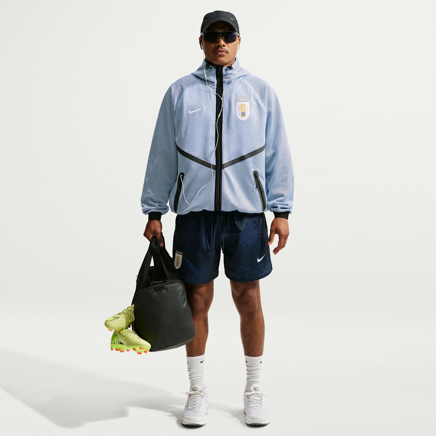 Мужская куртка Nike Uruguay Dri-FIT Soccer Anthem, цвет: Королевский синий / Обсидиановый — фото 4