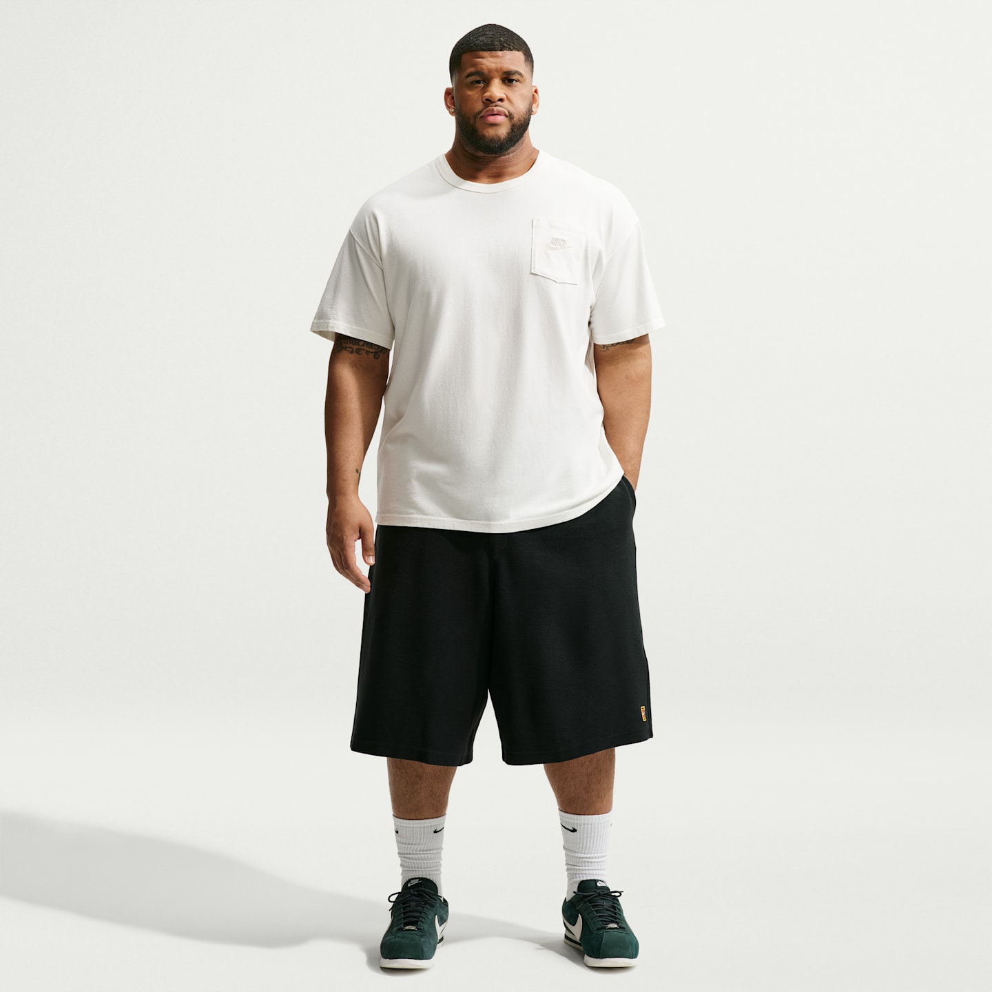 Мужские шорты Nike Club Rules из махрового трикотажа, цвет: Чёрный / Обсидиановый — фото 6