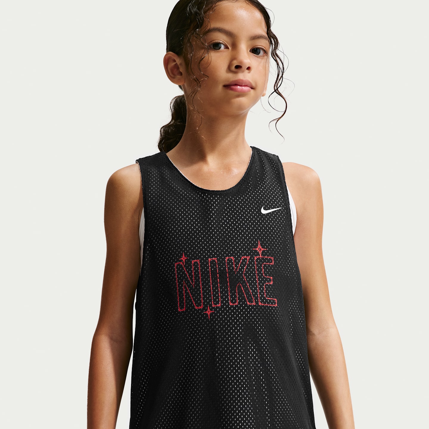 Детский топ Nike Sportswear Dri-FIT Basketball Jersey, цвет: Чёрный / Белый
