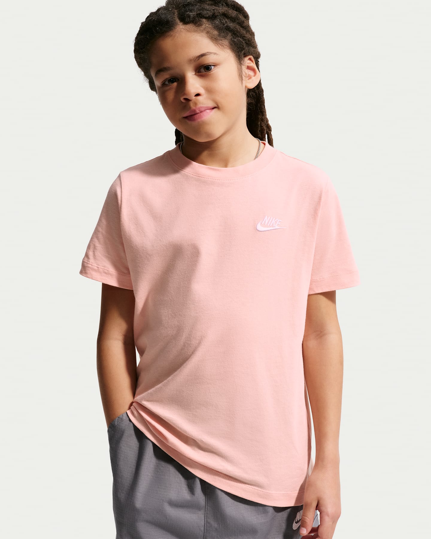 Детская футболка Nike Sportswear, цвет: Оранжевый / Белый — фото 8