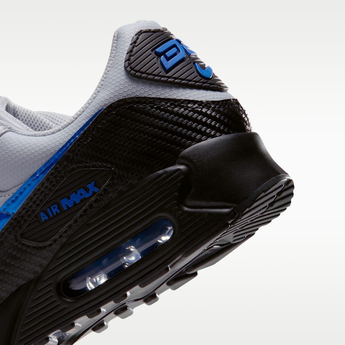 Мужские кроссовки Nike Air Max 90 (Detroit Lions) NFL, цвет: Серебряный / Чёрный — фото 8