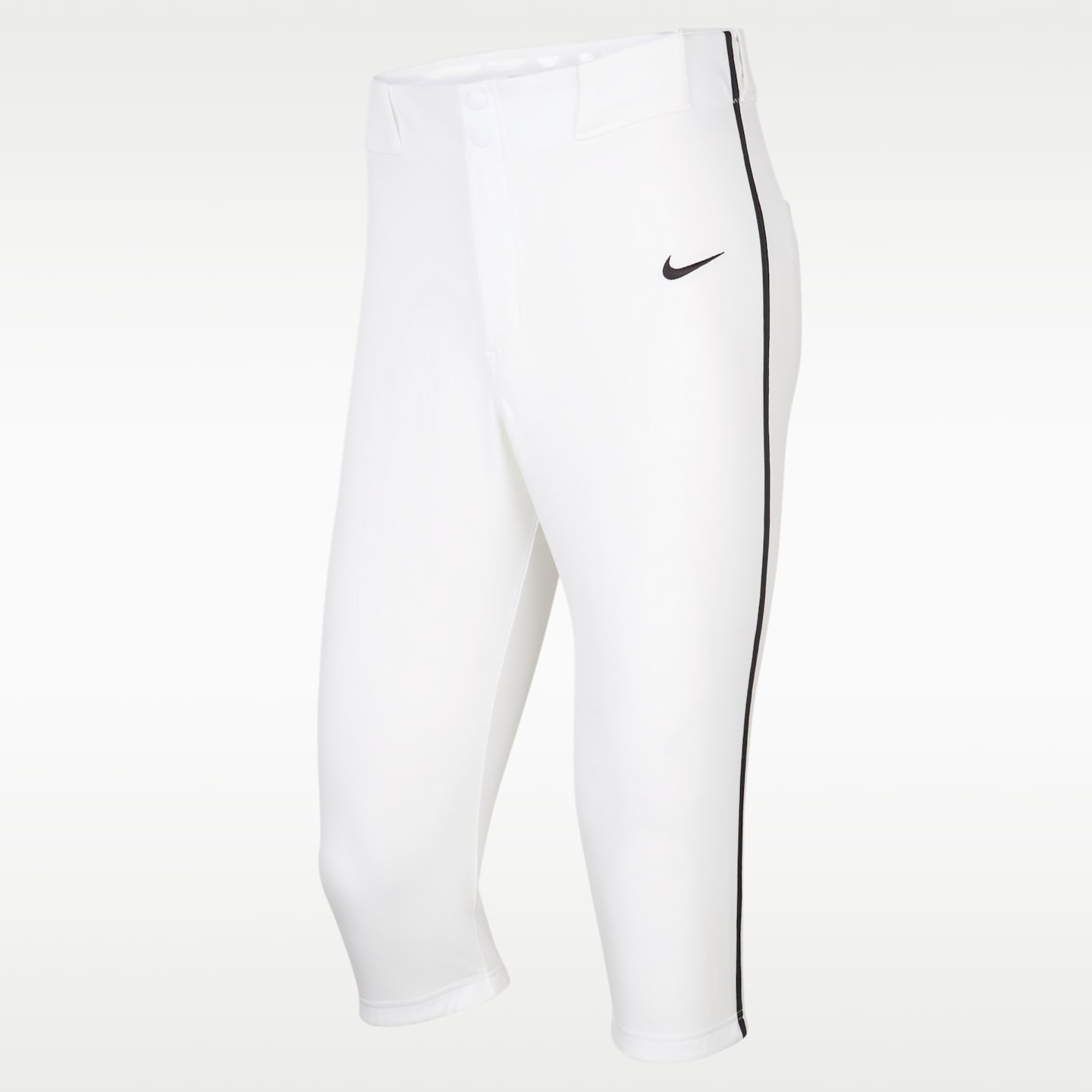 Мужские бейсбольные брюки Nike Vapor Select 2 с высокой посадкой и кантом, цвет: Белый / Чёрный — фото 1