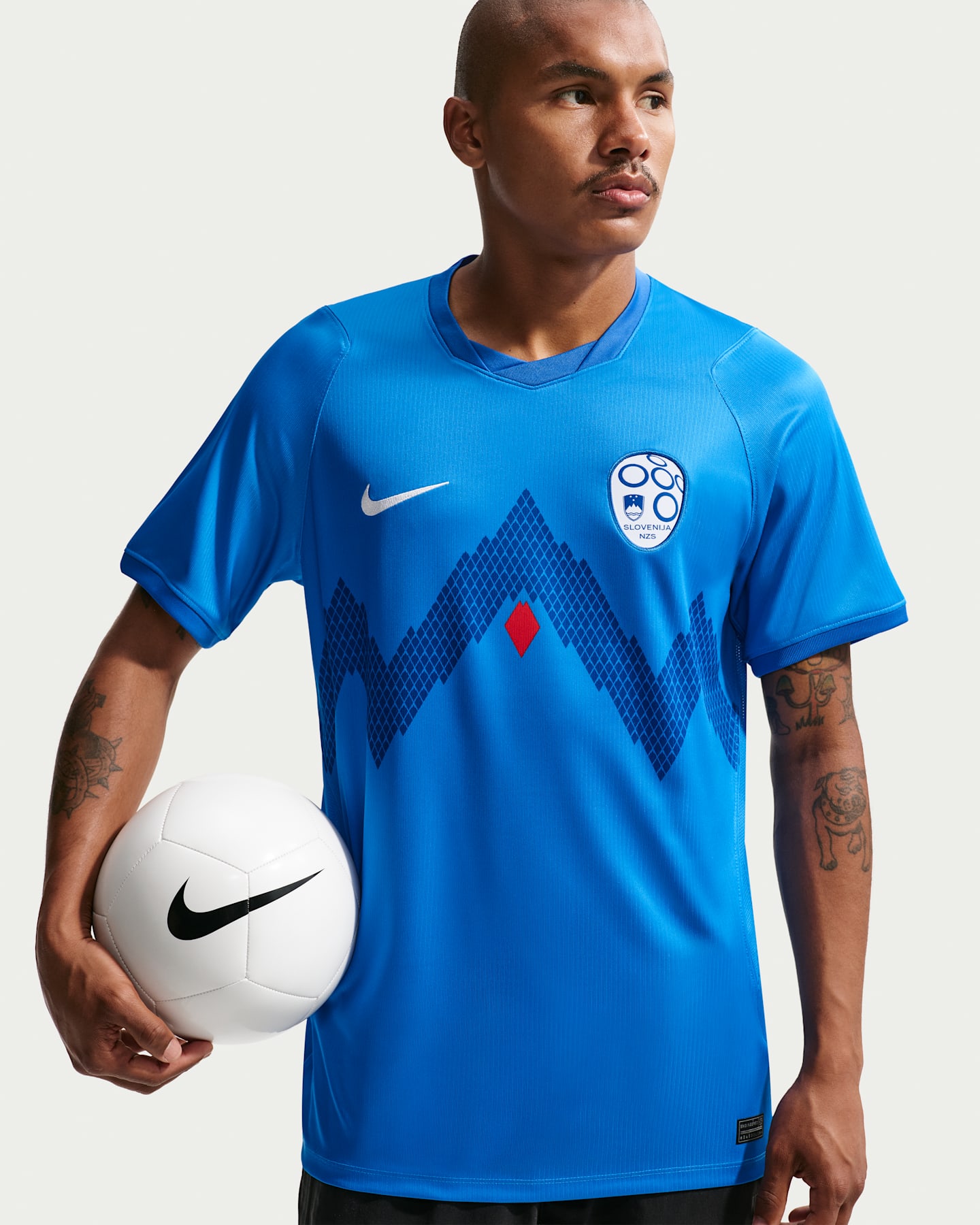 Мужской топ Nike Slovenia 2026 Stadium Away Dri-FIT Soccer Replica Jersey, цвет: Синий / Королевский синий — фото 6