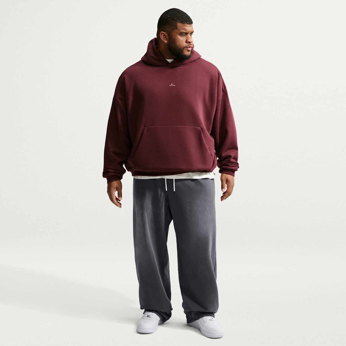 Мужские плотные баскетбольные брюки Nike Standard Issue с начёсом оверсайз, цвет: Чёрный / Бледная слоновая кость — фото 6