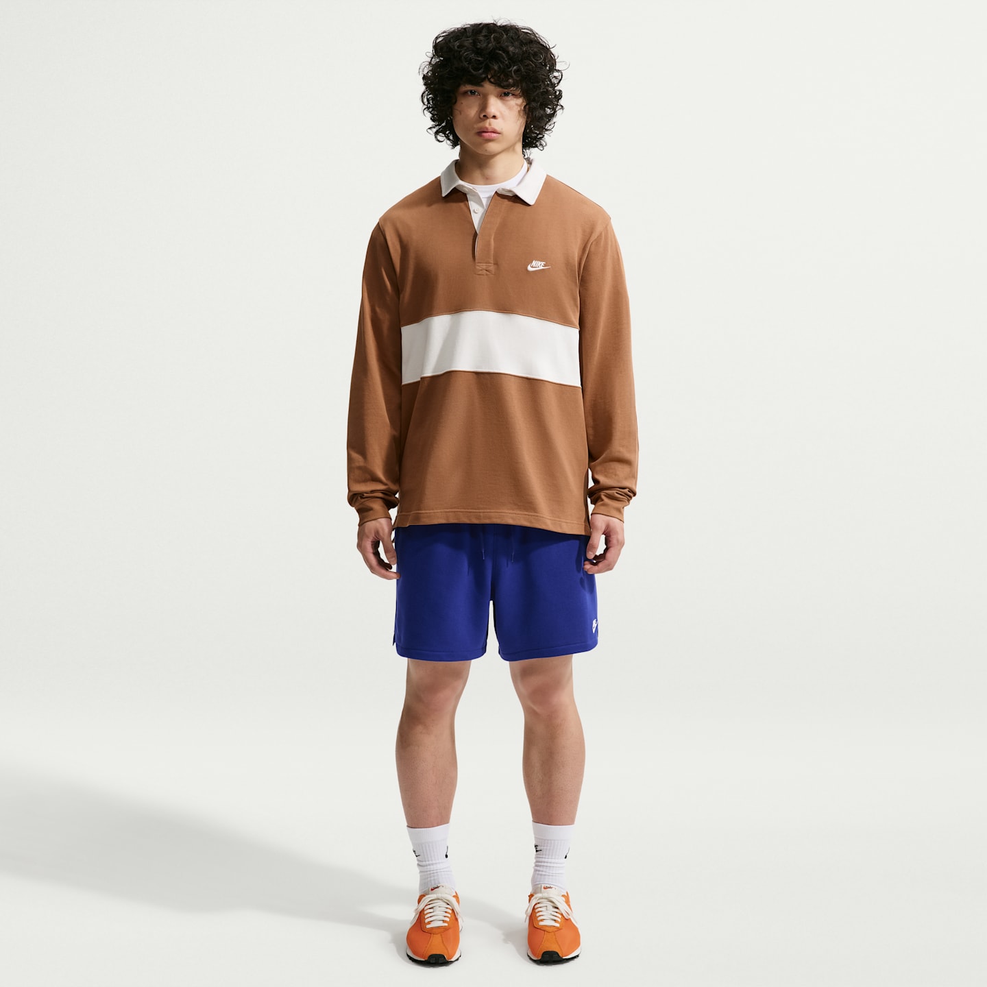 Мужской регбийный топ с длинным рукавом Nike Club, цвет: Коричневый — фото 4