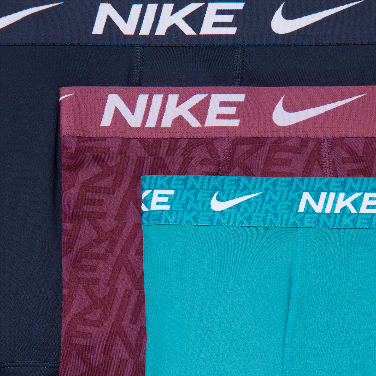 Детские боксеры-брифы Nike с металлизированным поясом, набор из 3 шт, цвет: Energy — фото 2