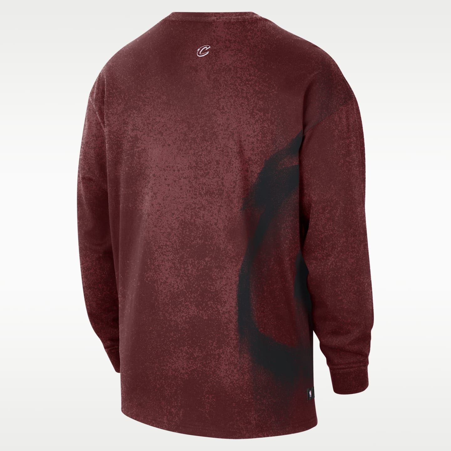 Мужская футболка Nike Cleveland Cavaliers Essential Anthem Long-Sleeve Basketball, цвет: Тёмный красный — фото 2