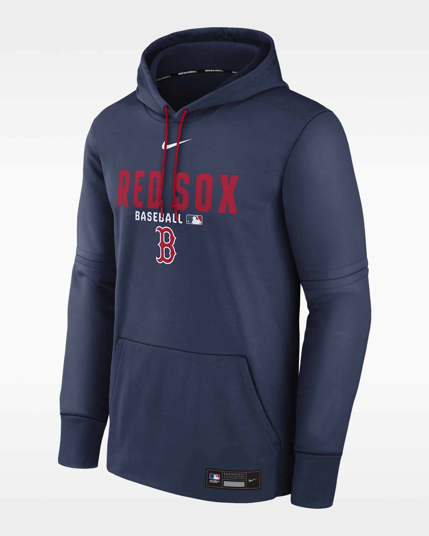 Мужское худи Nike Boston Red Sox Authentic Collection Therma MLB, цвет: Полуночный тёмно-синий — фото 3