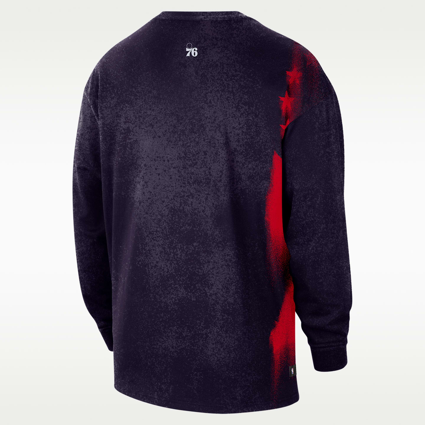 Мужская футболка Nike Philadelphia 76ers Essential Anthem Long-Sleeve Basketball, цвет: Тёмно-синий — фото 2