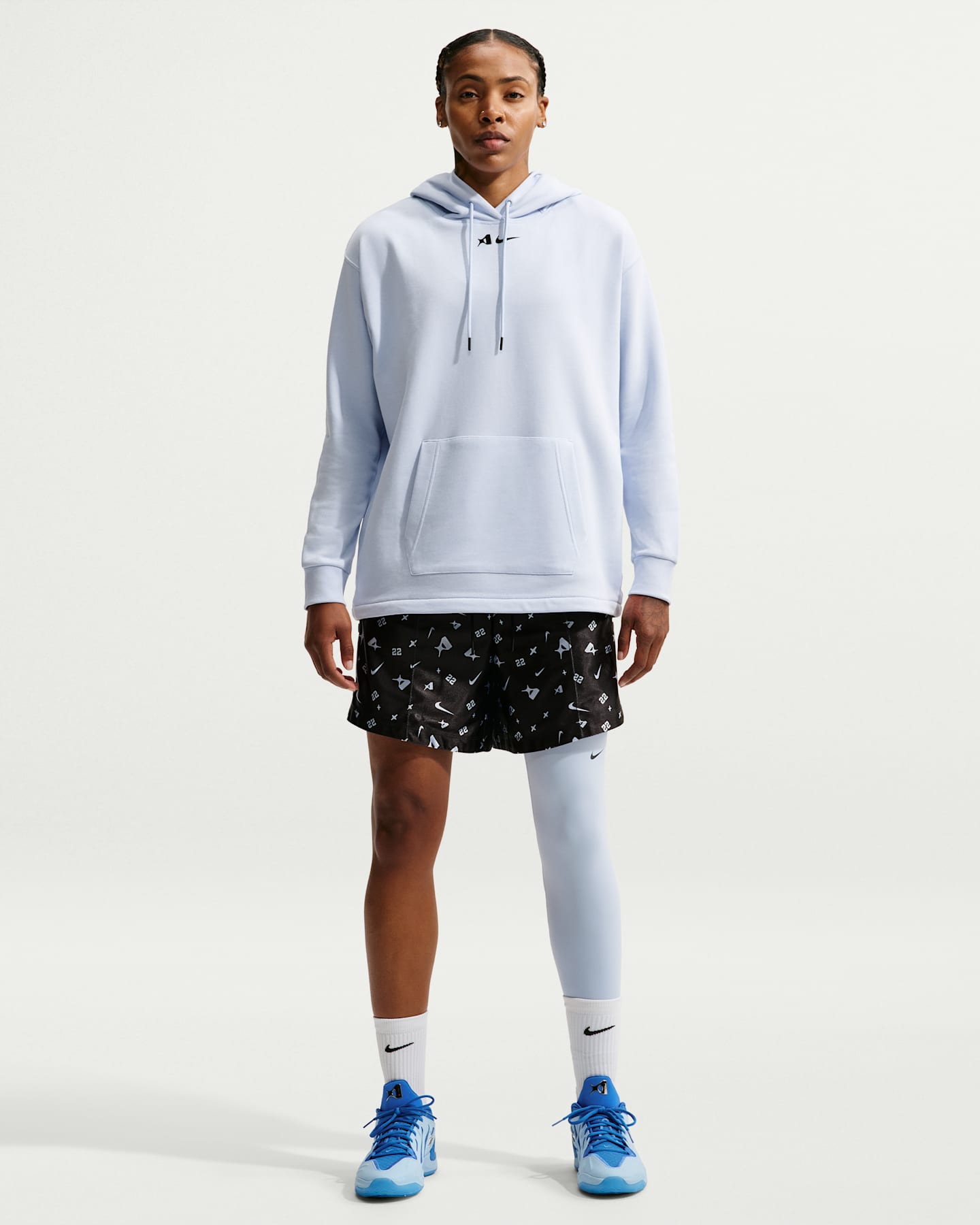 Женские баскетбольные шорты Nike A'ja Wilson Dri-FIT, цвет: Чёрный / Синий — фото 6