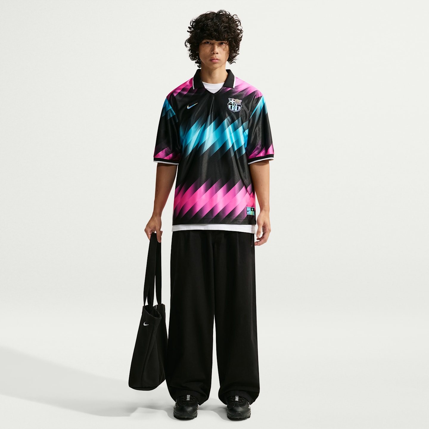 Мужская футбольная джерси Nike FC Barcelona Energy Dri-FIT, цвет: Чёрный / Синий — фото 4