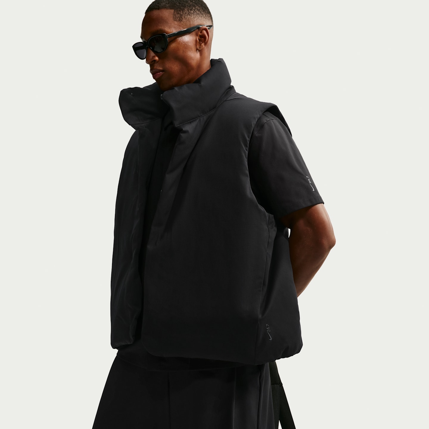 Мужской жилет Nike 24.7 OuterCalm Therma-FIT Down-Fill, цвет: Чёрный / Серый — фото 3