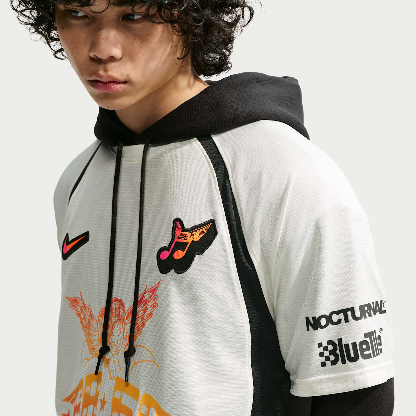 Мужской топ Nike SB Skate Jersey, цвет: Молочный / Чёрный — фото 3